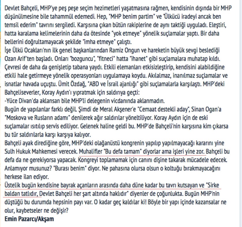 İşi gücü MHP ile CHP’ye saldırıp AKP’yi ayakta tutmak.