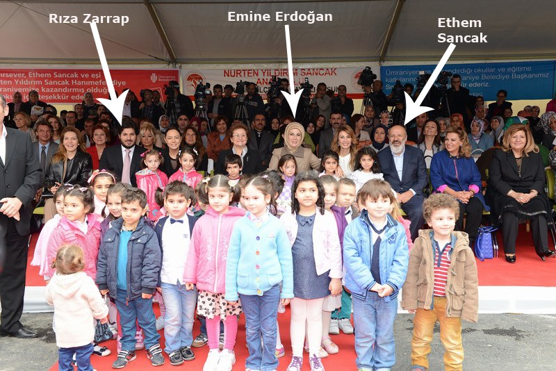 Emine Erdogan, Reza Zarrap, Ethem Sancak